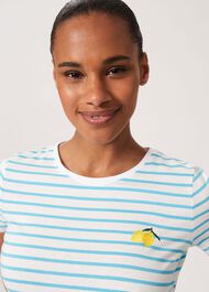Pixie Embroidered T-Shirt, Azure Blue, hi-res