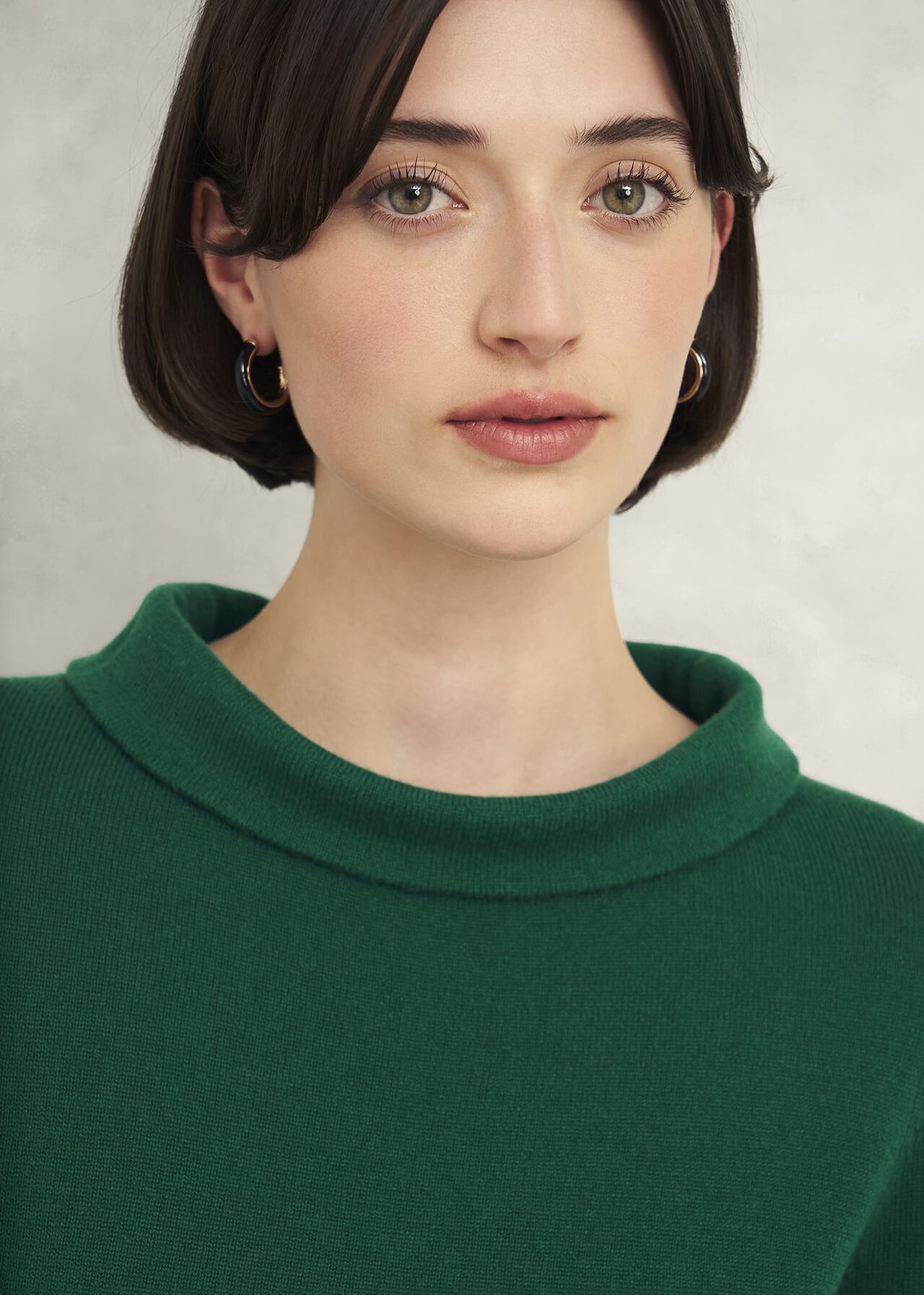 Audrey Wool Cashmere Sweater, Agate Green, hi-res