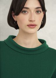 Audrey Wool Cashmere Sweater, Agate Green, hi-res
