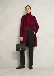Cavendish Wool Coat, Beryl Red, hi-res