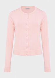 Michelle Cotton Cardigan , Pink, hi-res