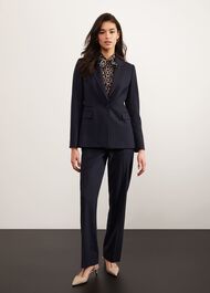 Ness Straight Trousers, Navy Ivory, hi-res