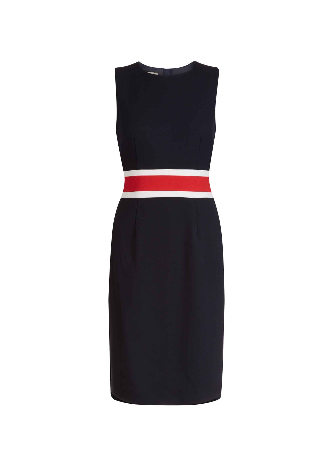 Annabel Dress Navy Red Ivory