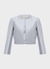 Katherine Silk Blend Jacket, Pale Blue, hi-res