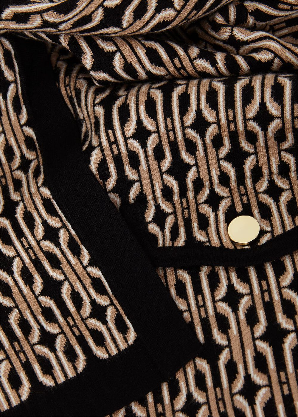 Perrie Knitted Jacket, Black Camel, hi-res