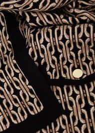 Perrie Knitted Jacket, Black Camel, hi-res