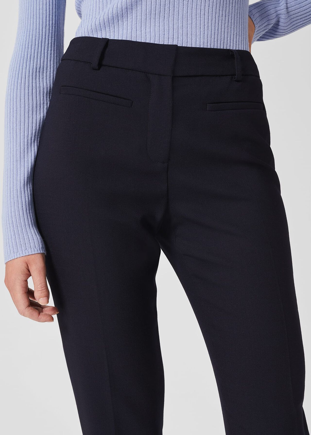 Laurel Tapered Trousers, Navy, hi-res