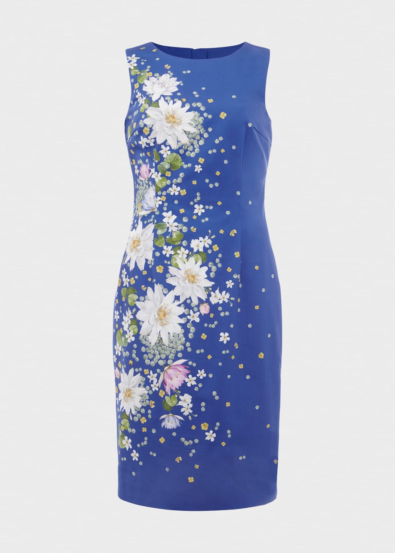 Fiona Cotton Blend Shift Dress, Cobalt Multi, hi-res