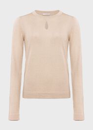 Marlena Sparkle Sweater, Oyster, hi-res