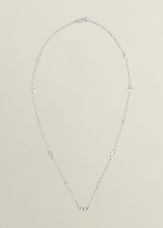 Bette Long  Silver Plated Necklace