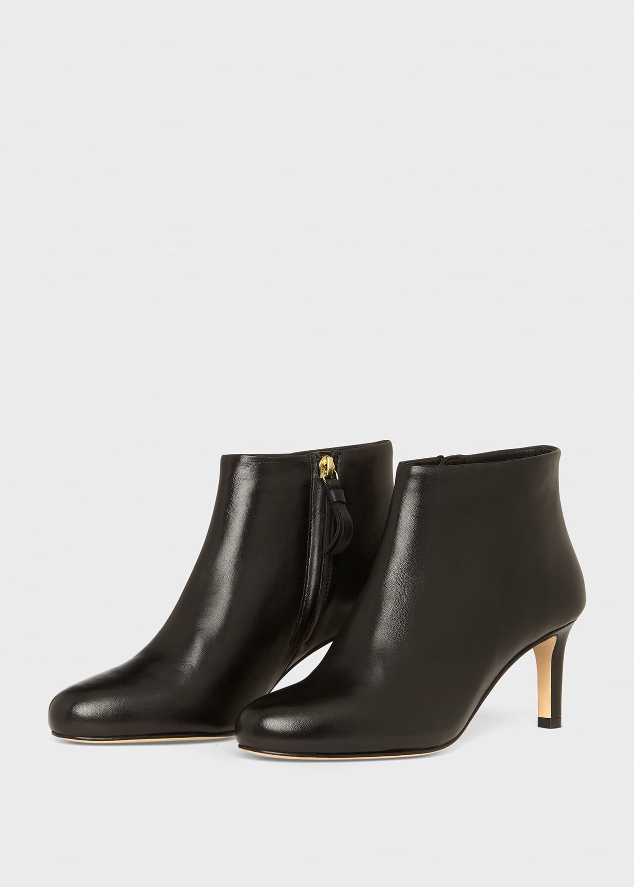 Lizzie Leather Ankle Boots, Black, hi-res