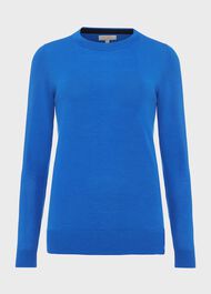 Penny Merino Wool Jumper, Cobalt, hi-res