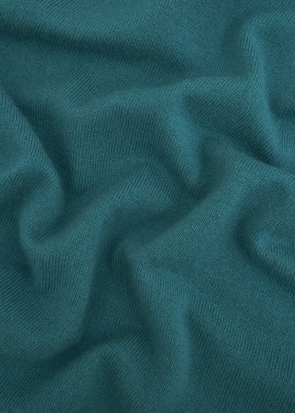 Dark Green Audrey Cashmere Blend Roll Neck Jumper, Deep Lake Green, hi-res