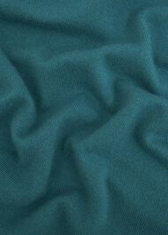 Dark Green Audrey Cashmere Blend Roll Neck Jumper, Deep Lake Green, hi-res