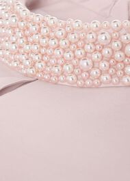 Marcella Silk Blend Beaded Dress, Pale Pink, hi-res