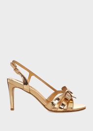 Anastasia Bow Sandal, Pale Gold, hi-res