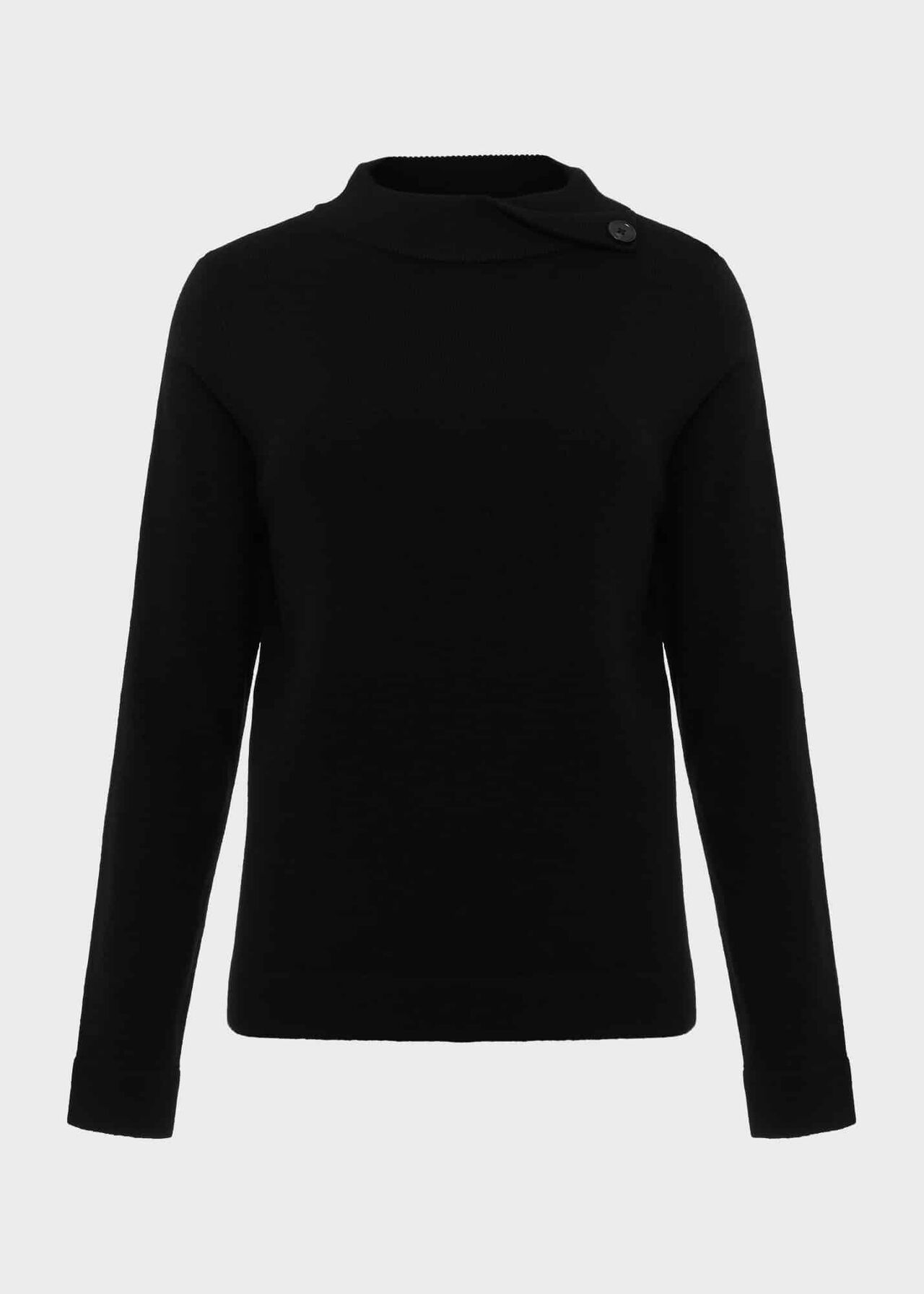 Talia Wool Cashmere Sweater, Black, hi-res