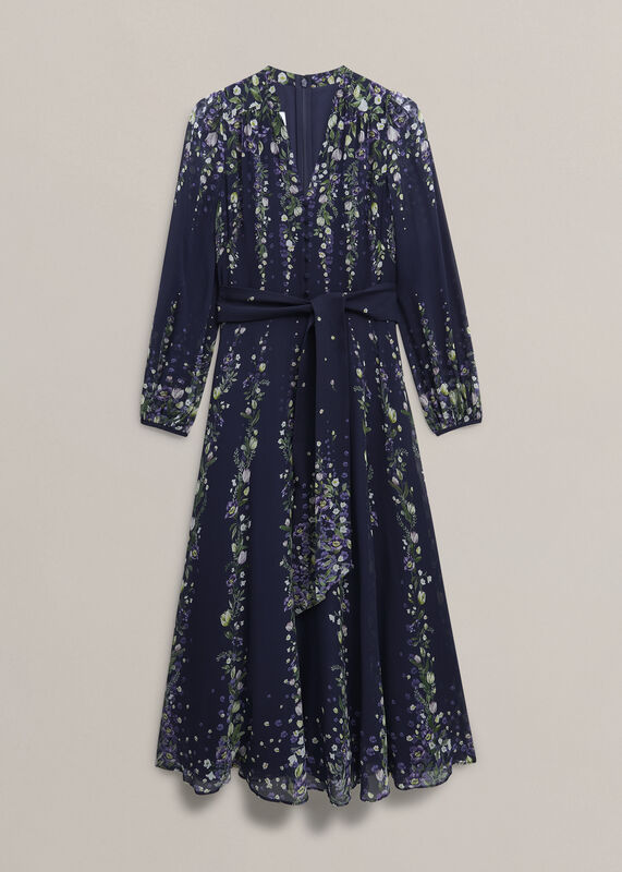 Ros Floral Silk Dress