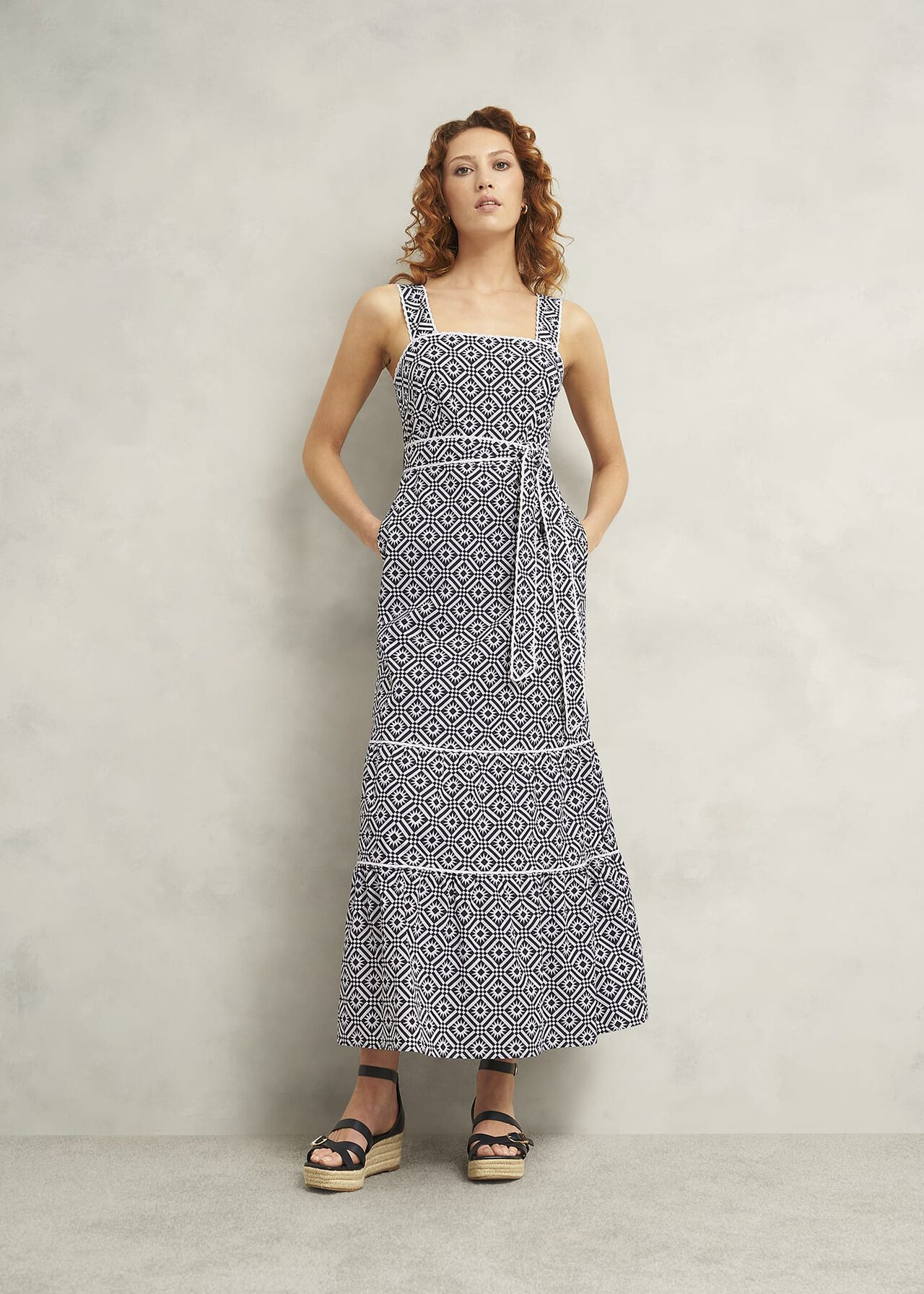 Kara Abstract Tie Waist Dress