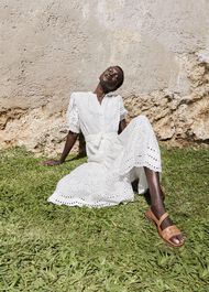 Rosanna Broderie Dress, Hobbs White, hi-res