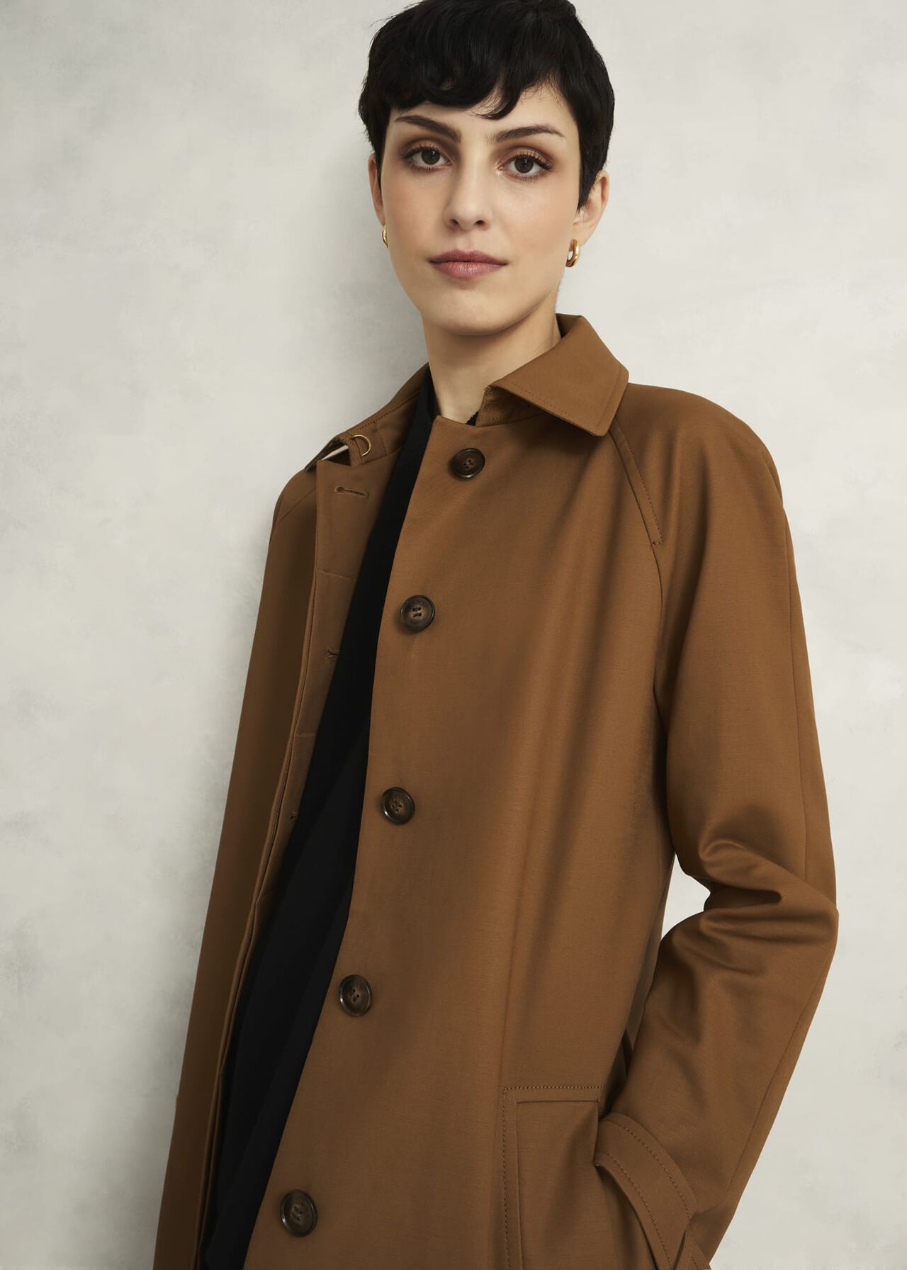 Kentmere Shower Resistant Trench Coat, Vicuna, hi-res