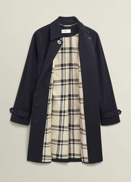 Vivienne Shower Resistant Trench Coat, Navy, hi-res