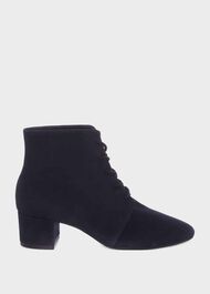 Hetty Lace Up Ankle Boots, Navy, hi-res