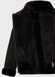 Alana Fur Jacket, Black, hi-res