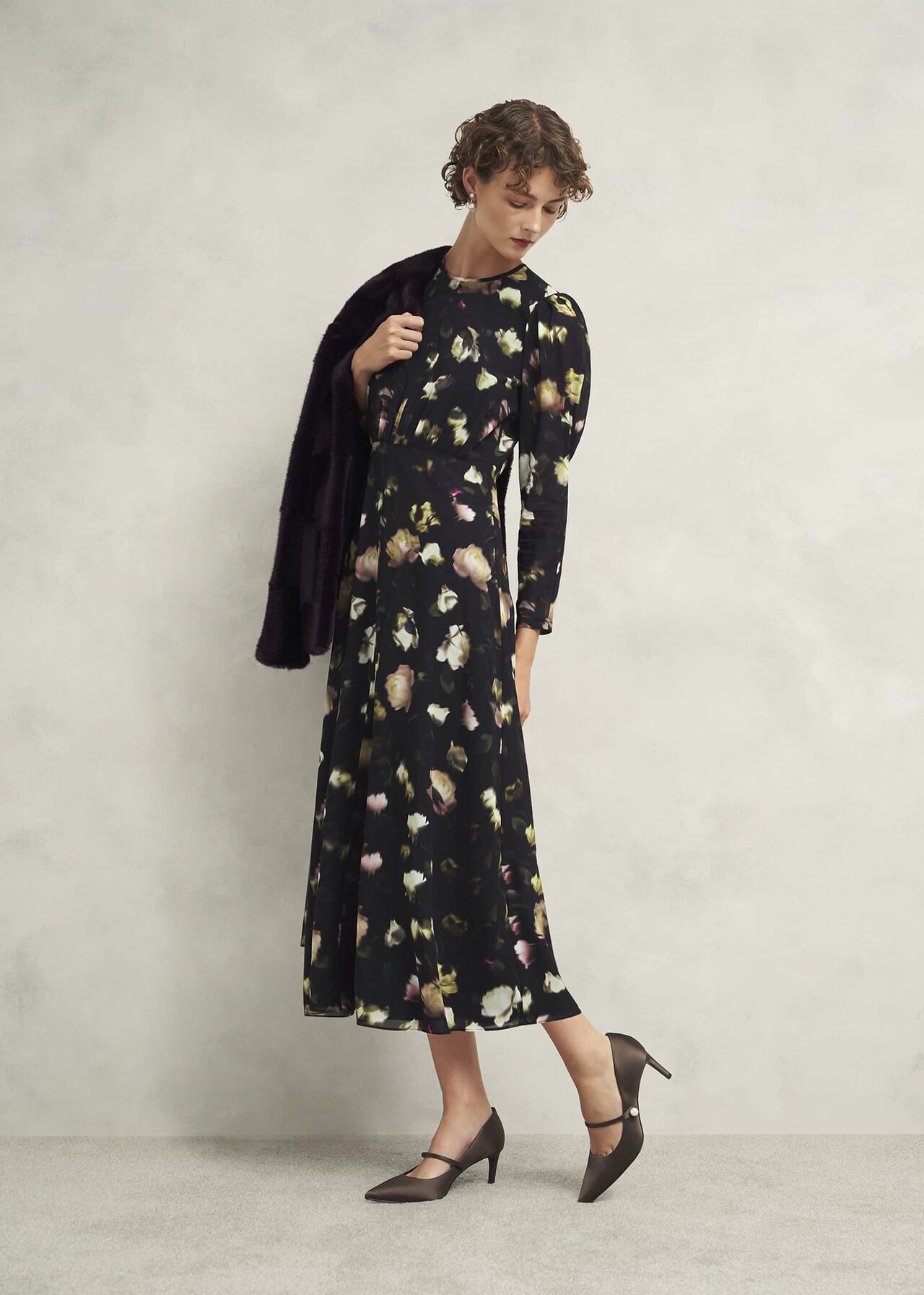 Blake Mary Jane Satin Courts, Deep Brown, hi-res
