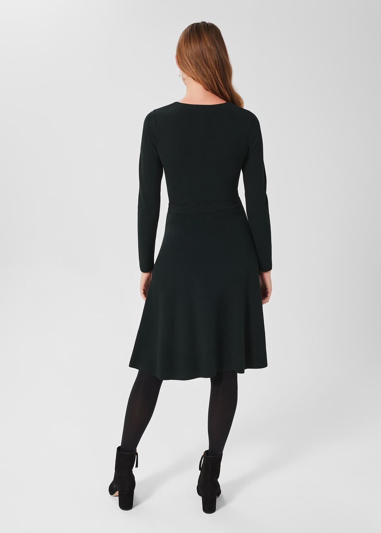Joy Knitted Dress, Forest Green, hi-res