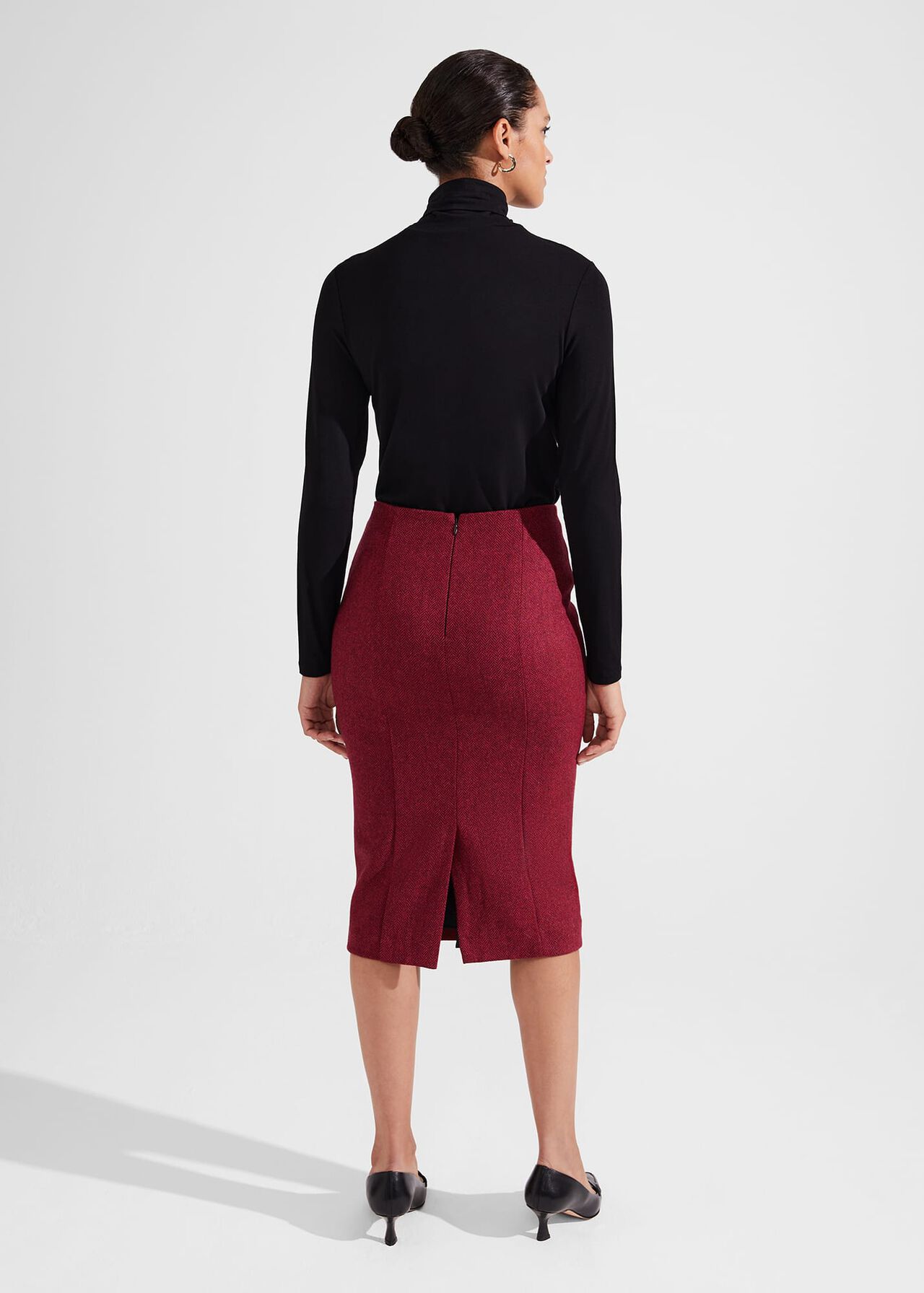 Petite Daniella Wool Skirt, Pink Multi, hi-res