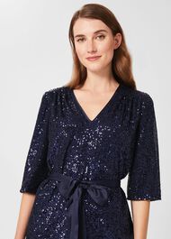 Salma Sequin Top, Ink Blue, hi-res