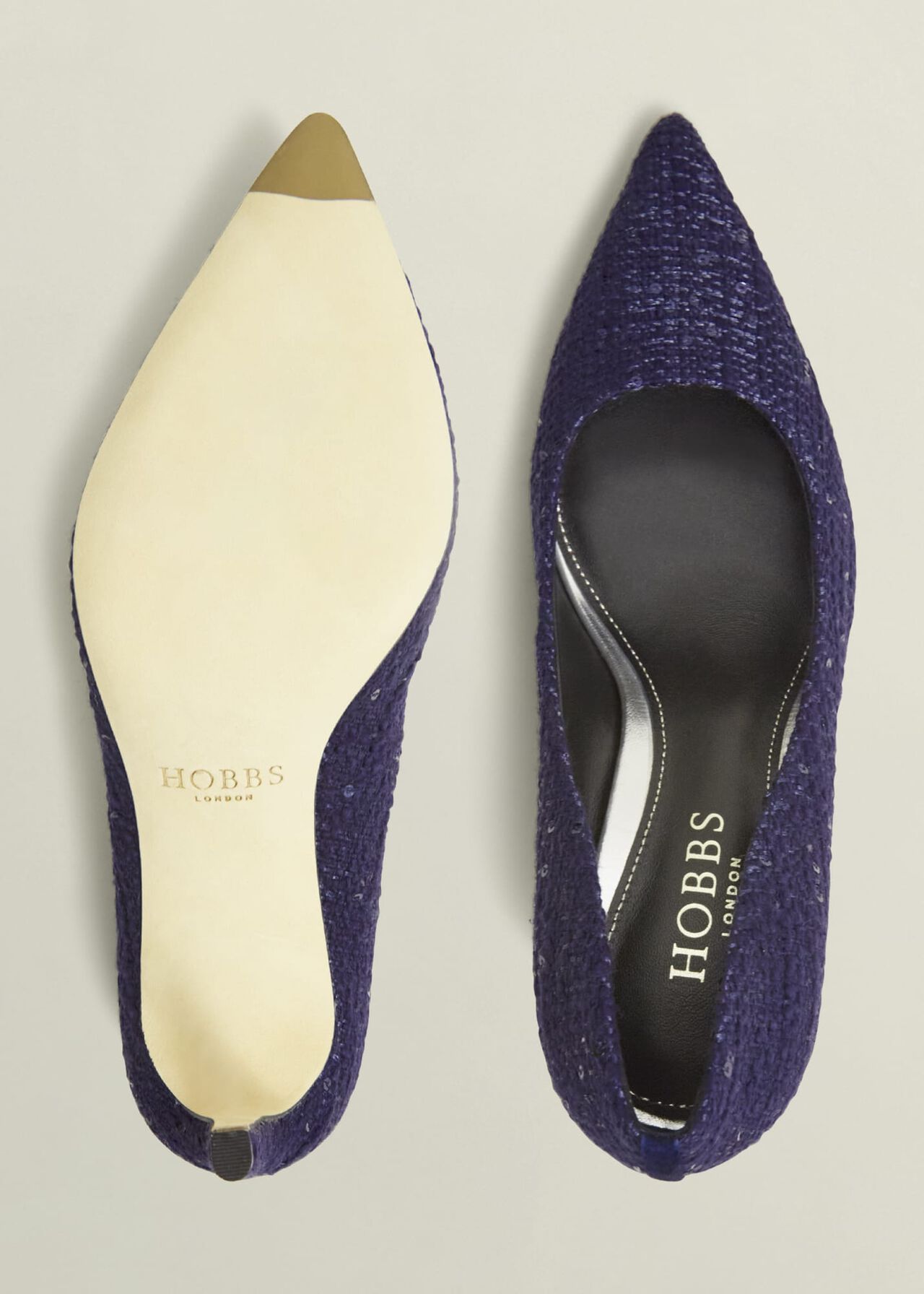Leila Tweed Pumps, Midnight, hi-res
