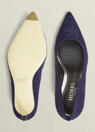 Leila Tweed Pumps, Midnight, hi-res