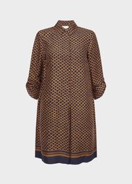 Marci Tunic Dress, Navy Orange, hi-res