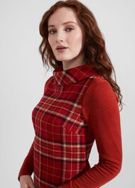 Mila Wool Dress, Red Multi, hi-res