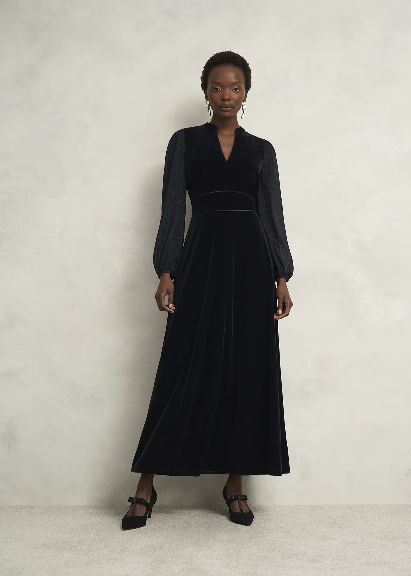 Petite Marissa Velvet Dress | Hobbs UK |