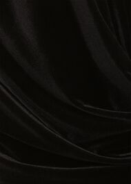 Josie Velvet Shift Dress, Black, hi-res