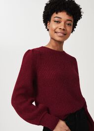 Dulcie Jumper With Alpaca,  Dark Raspberry, hi-res