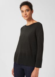 Logan Sparkle Jumper, Dark Green, hi-res