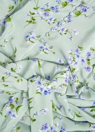 Petite Sophia Silk Belted Dress, Sage Multi, hi-res