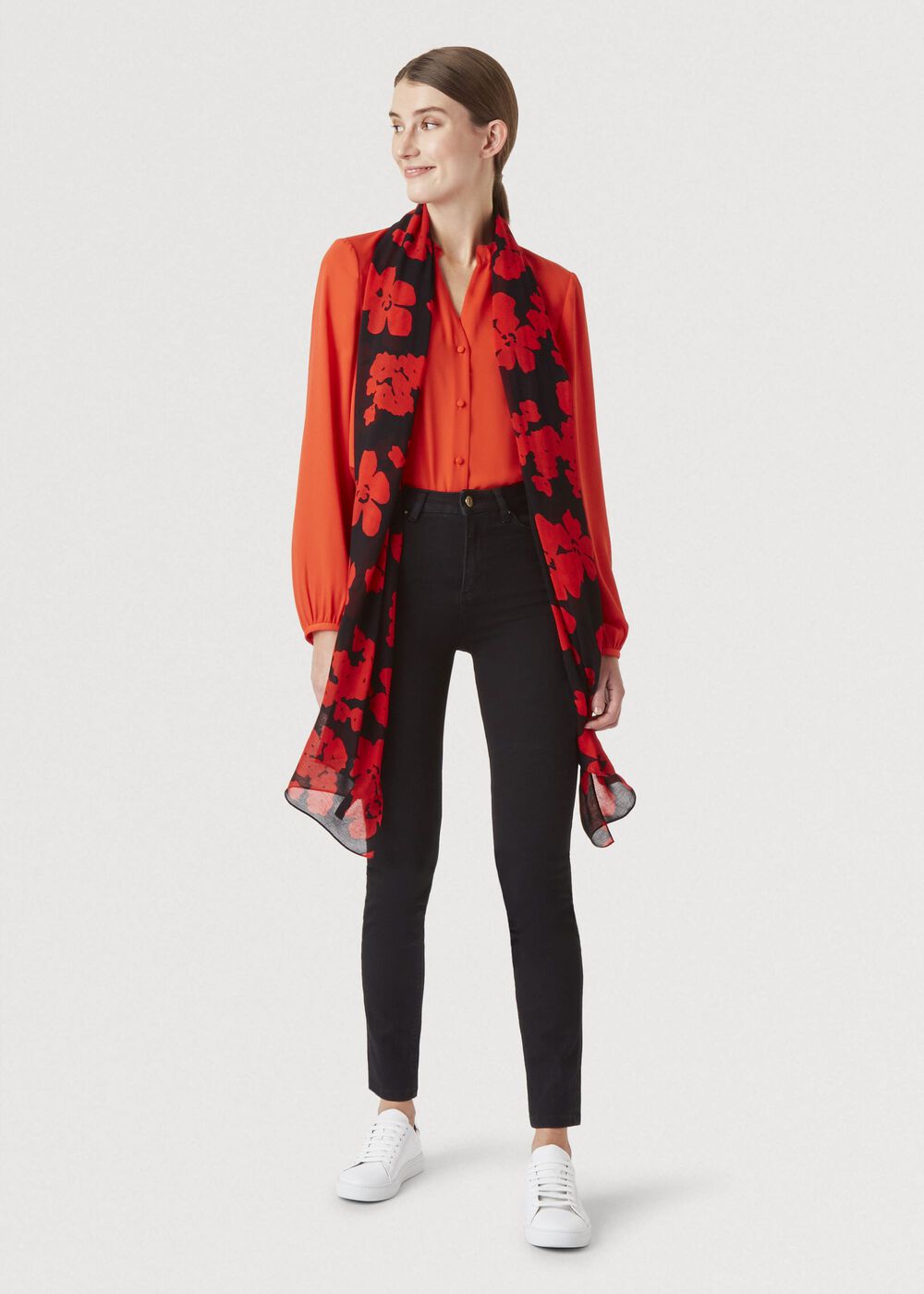 Eleanor Scarf, Navy Red, hi-res