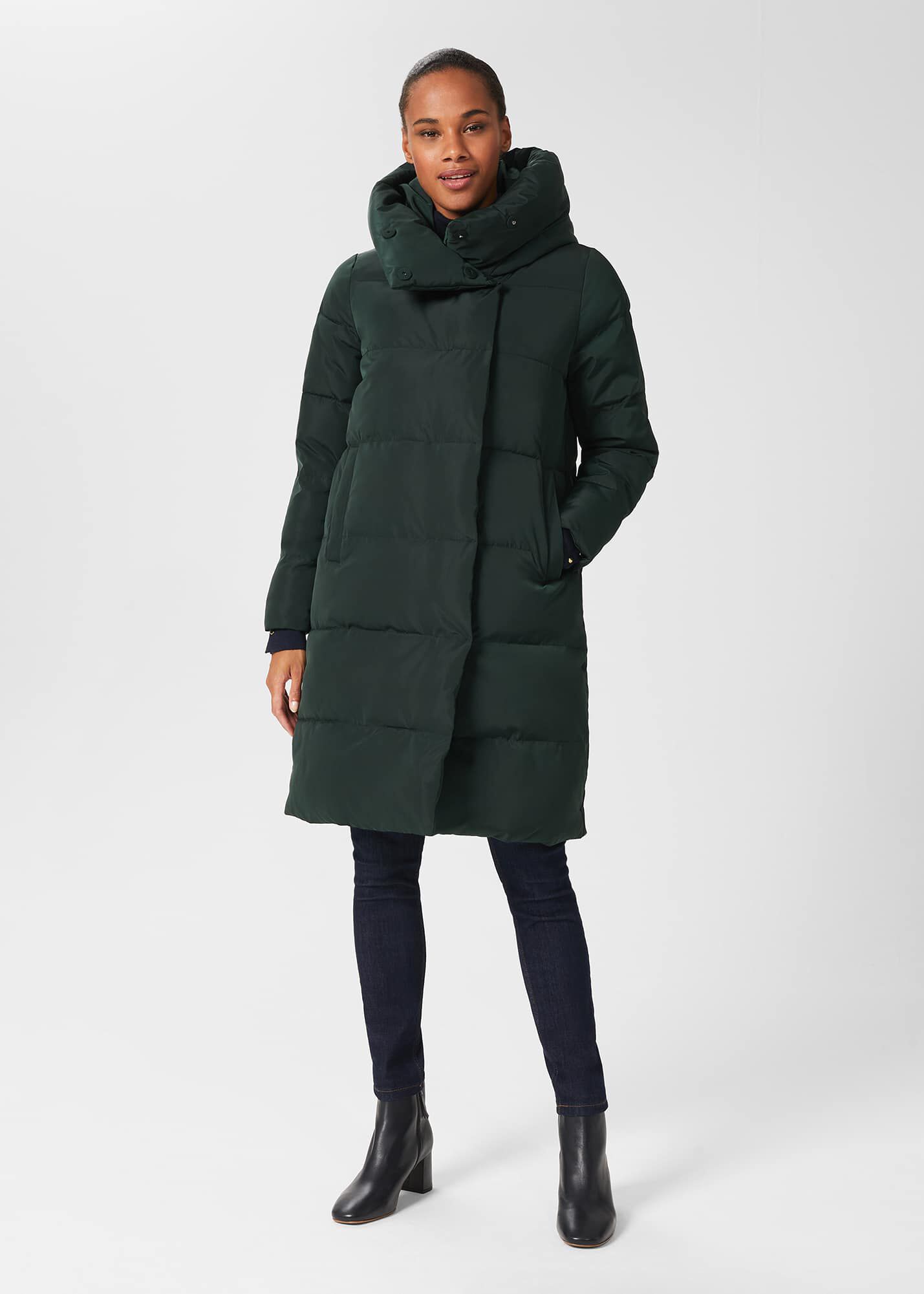 Dark green puffer shop