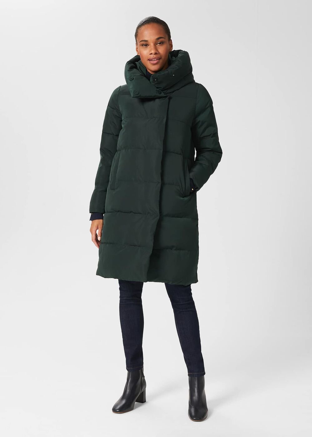 Heather Water Resistant Puffer Jacket, Dark Ivy Green, hi-res