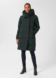 Heather Water Resistant Puffer Jacket, Dark Ivy Green, hi-res