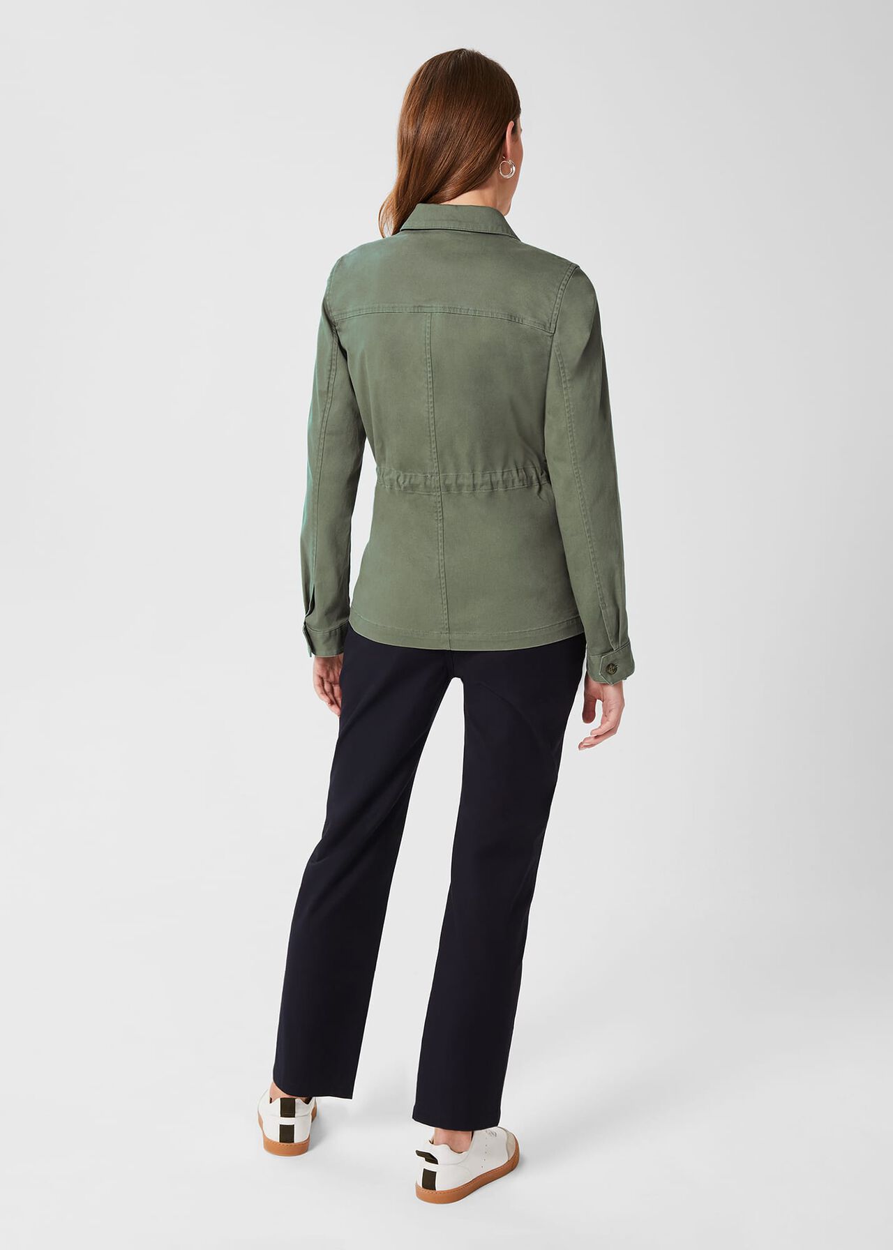 Macy Cotton Blend Jacket, Khaki, hi-res