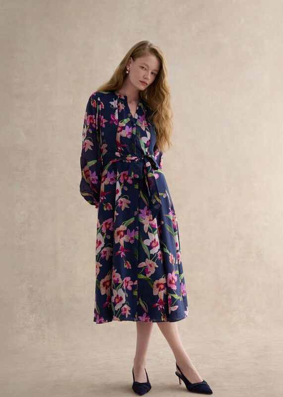 Petite Pippa Floral Waist Tie Dress