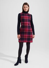 Lara Merino Wool Roll Neck Jumper, Navy, hi-res