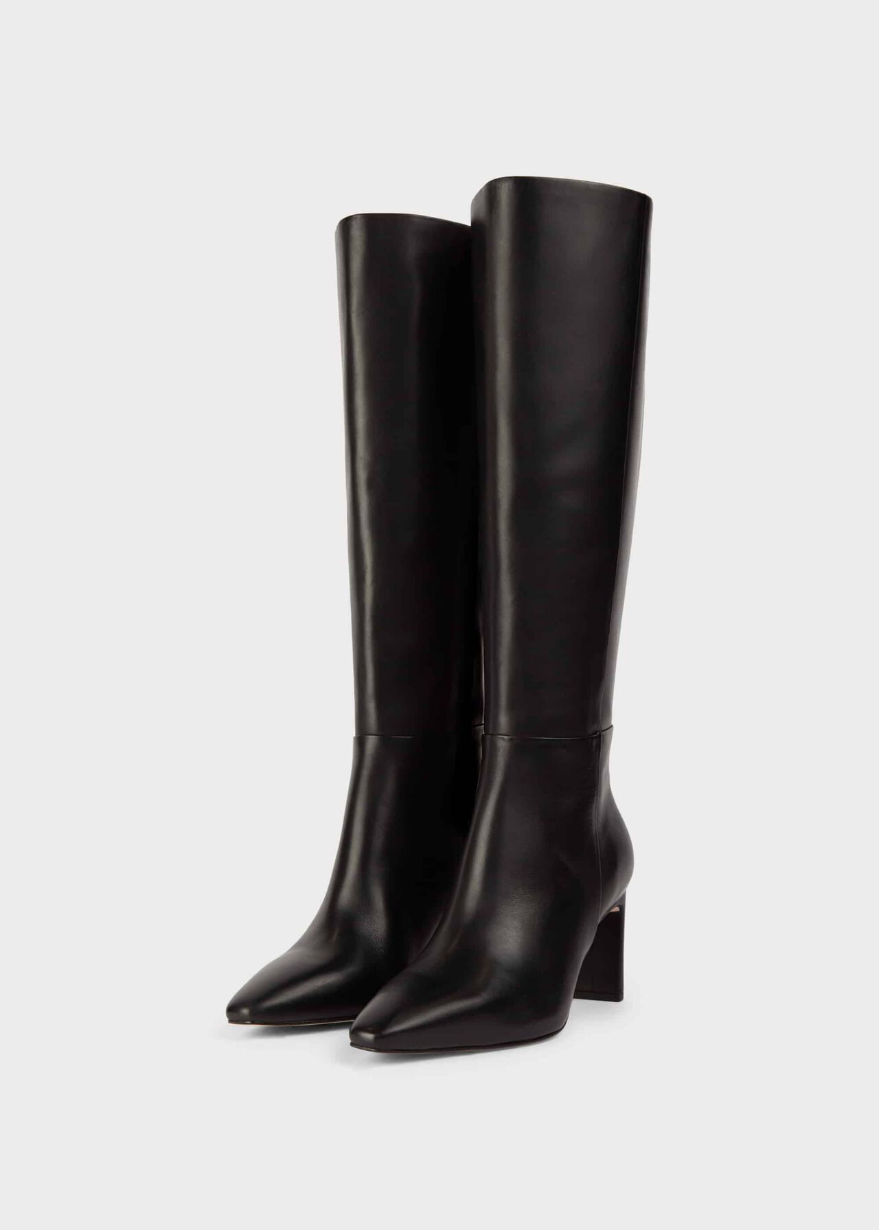 Alma Leather Knee Boots, Black, hi-res