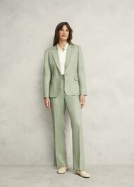 Marietta Linen Jacket, Sage Green, hi-res